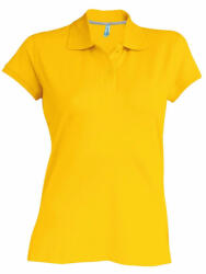 Kariban Női galléros póló Kariban KA242 Ladies' Short-Sleeved polo Shirt -L, Yellow