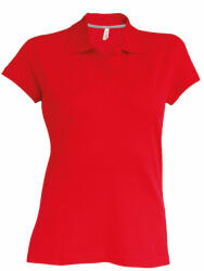 Kariban Női galléros póló Kariban KA242 Ladies' Short-Sleeved polo Shirt -S, Red