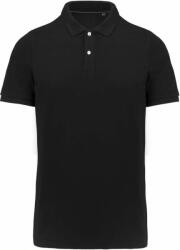 Kariban Férfi galléros póló Kariban KA2000 Men'S Supima® Short Sleeve polo Shirt -XL, Black