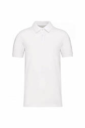 Kariban Férfi póló Kariban KA2025 Men'S Organic 180 piqué polo Shirt -XL, White