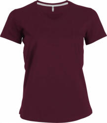 Kariban Női póló Kariban KA381 Rövid Ujjú v-nyakú póló -3XL, Wine