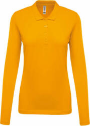 Kariban Női galléros póló Kariban KA257 Ladies’ Long-Sleeved piqué polo Shirt -L, Yellow