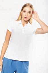 Kariban Női galléros póló Kariban KA2026 Ladies' Organic 180 piqué polo Shirt -S, Grey Heather