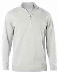 Kariban Férfi pulóver Kariban KA970 Men'S Zip neck Jumper -S, Grey Melange