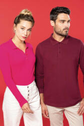 Kariban Női galléros póló Kariban KA257 Ladies’ Long-Sleeved piqué polo Shirt -XL, Fuchsia
