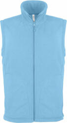 Kariban Férfi Kariban KA913 Luca - Men'S Micro Fleece Gilet -3XL, Sky Blue