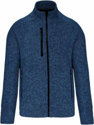 Kariban Férfi pulóver Kariban KA9106 Men'S Full Zip Heather Jacket -4XL, Navy Melange