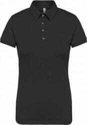 Kariban Női galléros póló Kariban KA263 Ladies' Short Sleeved Jersey polo Shirt -XL, Black