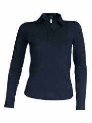 Kariban Női galléros póló Kariban KA244 Ladies' Long-Sleeved polo Shirt -L, Dark Grey