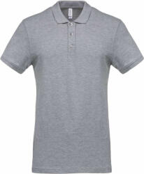 Kariban Férfi galléros póló Kariban KA254 Men'S Short-Sleeved piqué polo Shirt -2XL, Snow Grey