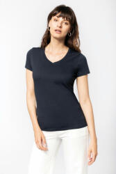 Kariban Női póló Kariban KA3003 Supima® v-nyakú Rövid Ujjú póló -XS, Black