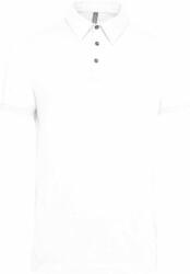 Kariban Férfi galléros póló Kariban KA262 Men'S Short Sleeved Jersey polo Shirt -2XL, White