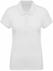 Kariban Női galléros póló Kariban KA210 Ladies’ Organic piqué Short-Sleeved polo Shirt -XS, White