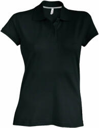 Kariban Női galléros póló Kariban KA242 Ladies' Short-Sleeved polo Shirt -M, Black