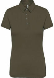 Kariban Női galléros póló Kariban KA263 Ladies' Short Sleeved Jersey polo Shirt -S, Light Khaki