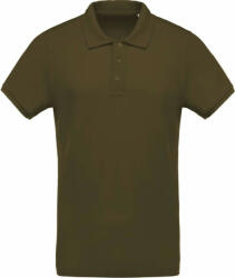 Kariban Férfi póló Kariban KA209 Men'S Organic piqué Short-Sleeved polo Shirt -M, Mossy Green