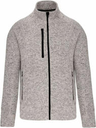 Kariban Férfi pulóver Kariban KA9106 Men'S Full Zip Heather Jacket -4XL, Light Grey Mélange