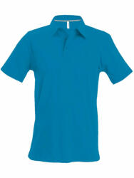 Kariban Férfi galléros póló Kariban KA241 Men'S Short-Sleeved polo Shirt -S, Tropical Blue