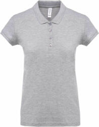 Kariban Női galléros póló Kariban KA255 Ladies’ Short-Sleeved piqué polo Shirt -L, Snow Grey
