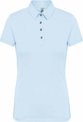 Kariban Női galléros póló Kariban KA263 Ladies' Short Sleeved Jersey polo Shirt -L, Sky Blue