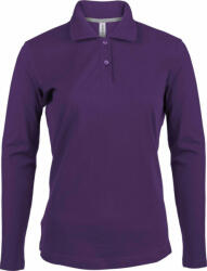 Kariban Női galléros póló Kariban KA244 Ladies' Long-Sleeved polo Shirt -2XL, Purple