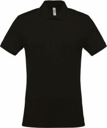 Kariban Férfi galléros póló Kariban KA254 Men'S Short-Sleeved piqué polo Shirt -XL, Black