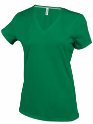 Kariban Női póló Kariban KA381 Rövid Ujjú v-nyakú póló -2XL, Kelly Green