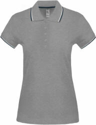 Kariban Női galléros póló Kariban KA251 Ladies' Short-Sleeved polo Shirt -M, Oxford Grey/Navy/White
