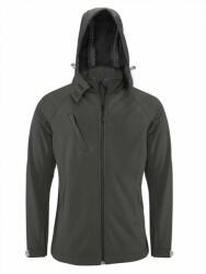 Kariban Férfi kabát Kariban KA413 Men'S Detachable Hooded Softshell Jacket -XL, Titanium
