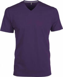 Kariban Férfi póló Kariban KA357 Rövid Ujjú v-nyakú póló -XL, Purple