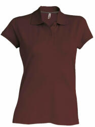 Kariban Női galléros póló Kariban KA242 Ladies' Short-Sleeved polo Shirt -M, Chocolate