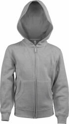 Kariban Gyerek kapucnis pulóver Kariban KA455 Kids Full Zip Hooded Sweatshirt -6/8, Oxford Grey