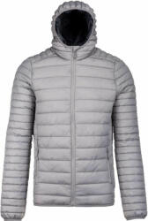 Kariban Férfi kabát Kariban KA6110 Men'S Lightweight Hooded padded Jacket -2XL, Marl Silver