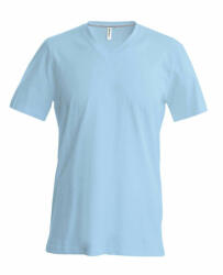 Kariban Férfi póló Kariban KA357 Rövid Ujjú v-nyakú póló -XL, Sky Blue