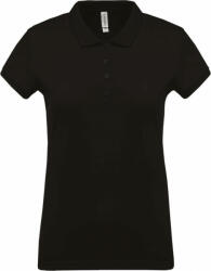Kariban Női galléros póló Kariban KA255 Ladies’ Short-Sleeved piqué polo Shirt -L, Black