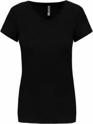 Kariban Női póló Kariban KA3015 Rövid Ujjú v-nyakú póló -XL, Black