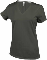 Kariban Női póló Kariban KA381 Rövid Ujjú v-nyakú póló -XL, Dark Khaki