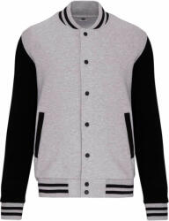 Kariban Uniszex pulóver Kariban KA497 Teddy Fleece Jacket -M, Oxford Grey/White