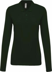 Kariban Női galléros póló Kariban KA257 Ladies’ Long-Sleeved piqué polo Shirt -2XL, Forest Green