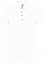 Kariban Női galléros póló Kariban KA263 Ladies' Short Sleeved Jersey polo Shirt -M, White