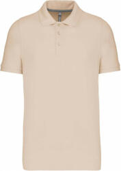 Kariban Férfi galléros póló Kariban KA241 Men'S Short-Sleeved polo Shirt -L, Light Sand