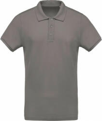 Kariban Férfi póló Kariban KA209 Men'S Organic piqué Short-Sleeved polo Shirt -M, Storm Grey