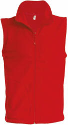 Kariban Férfi Kariban KA913 Luca - Men'S Micro Fleece Gilet -3XL, Red