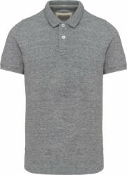 Kariban Férfi galléros póló Kariban KV2206 Men'S vintage Short Sleeve polo Shirt -S, Slub Grey Heather