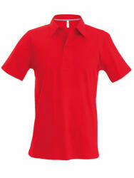 Kariban Férfi galléros póló Kariban KA241 Men'S Short-Sleeved polo Shirt -M, Red