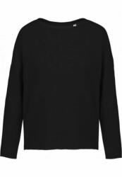 Kariban Női pulóver Kariban KA471 Ladies' Oversized Sweatshirt -L/XL, Black