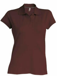 Kariban Női galléros póló Kariban KA242 Ladies' Short-Sleeved polo Shirt -XL, Chocolate