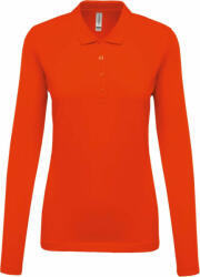Kariban Női galléros póló Kariban KA257 Ladies’ Long-Sleeved piqué polo Shirt -S, Orange