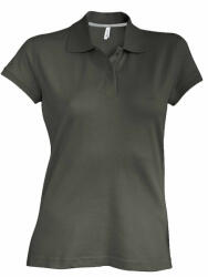 Kariban Női galléros póló Kariban KA242 Ladies' Short-Sleeved polo Shirt -S, Dark Khaki