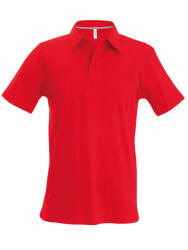 Kariban Férfi galléros póló Kariban KA241 Men'S Short-Sleeved polo Shirt -L, Red